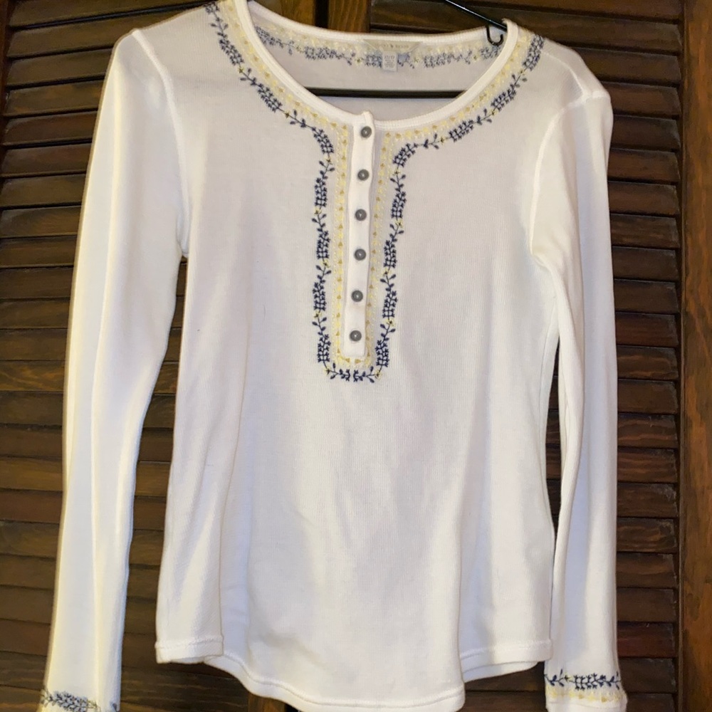 White Lucky Brand Henley